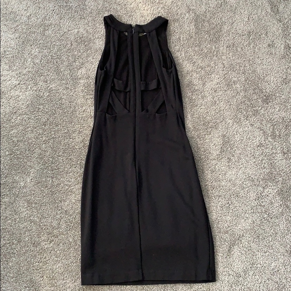 Bebe black cut out back mini dress